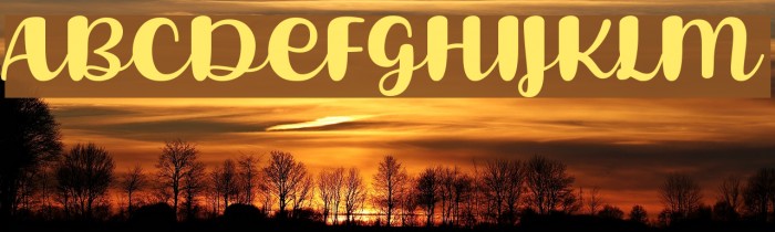 Lovina October Five Font examples