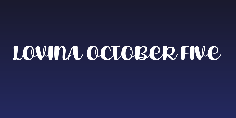 Lovina October Five Social Header