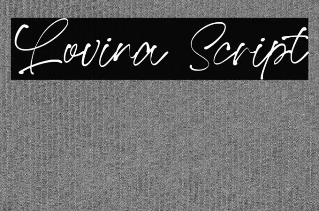 Lovina Script Font examples