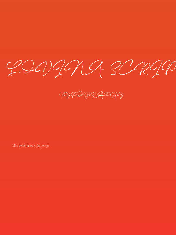 Lovina Script Poster