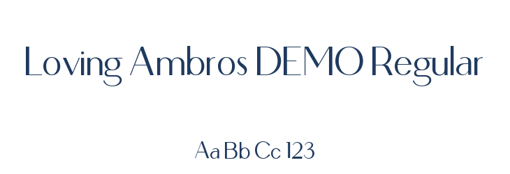 Loving Ambros DEMO Regular Font Preview