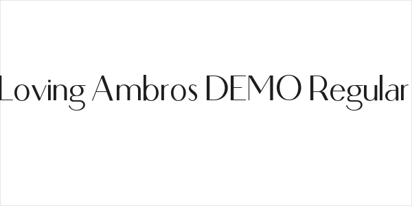 Loving Ambros DEMO Regular Logo