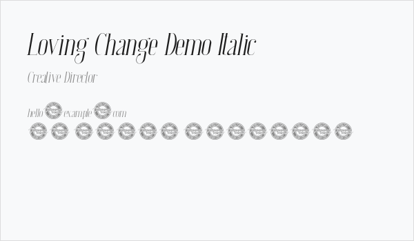 Loving Change Demo Italic Business Card