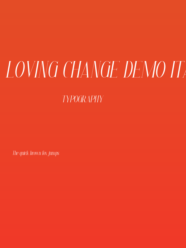 Loving Change Demo Italic Poster