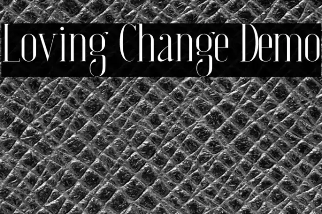 Loving Change Demo Font examples