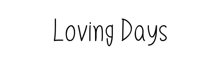 Loving Days Шрифта