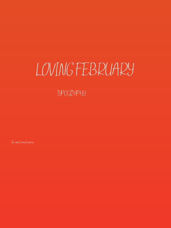 Loving February Poster