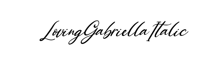 Loving Gabriella Italic  font caratteri gratis