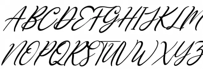 Loving Gabriella Italic फ़ॉन्ट अपरकेस