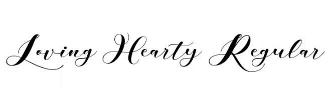 Loving Hearty Regular  フリーフォントのダウンロード