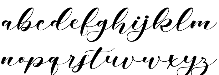 Loving Hearty Regular Font LOWERCASE