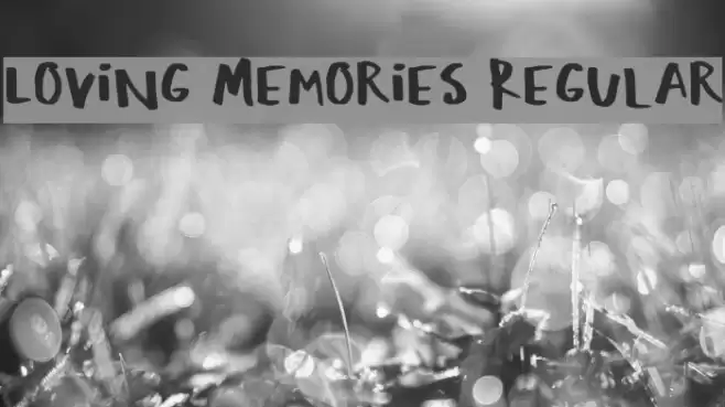 Loving Memories Regular Font examples
