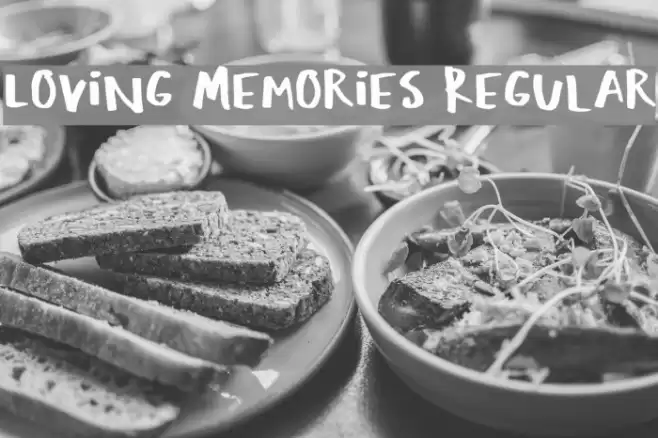 Loving Memories Regular Font examples