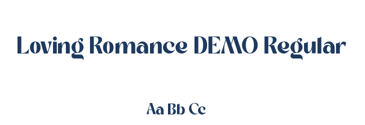 Loving Romance DEMO Regular Font Preview