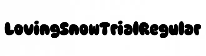 Loving Snow Trial Regular  les polices de caractères gratuit tlcharger