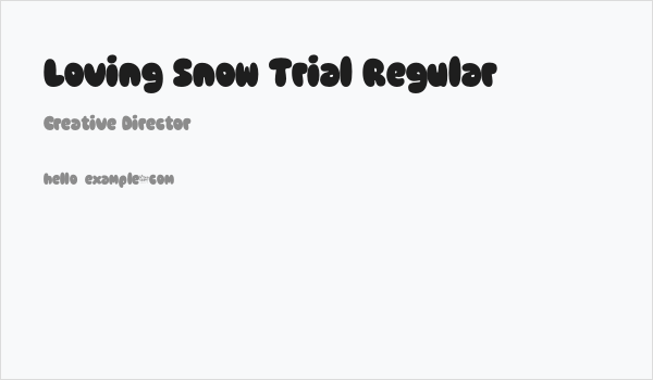 Loving Snow Trial Regular Business Card
