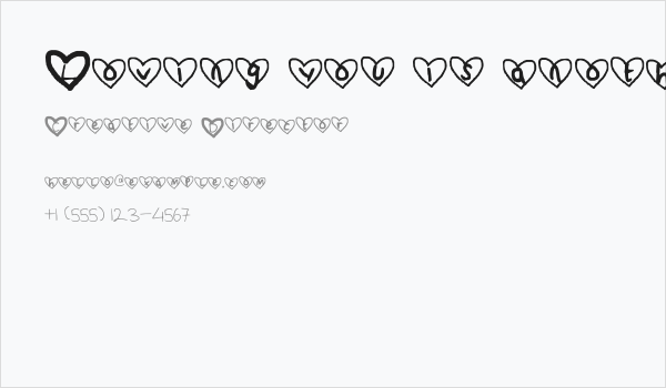 Loving you is another story. Business Card