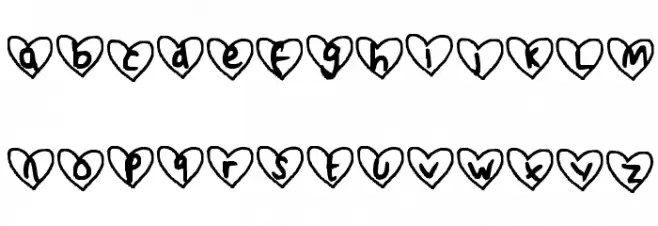 Loving you is another story. Schriftart Kleinbuchstaben