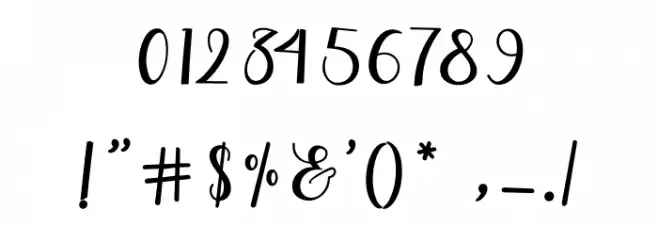 Loving Font OTHER CHARS