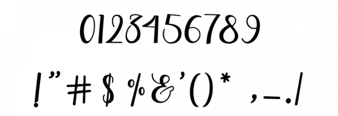 Loving Font OTHER CHARS