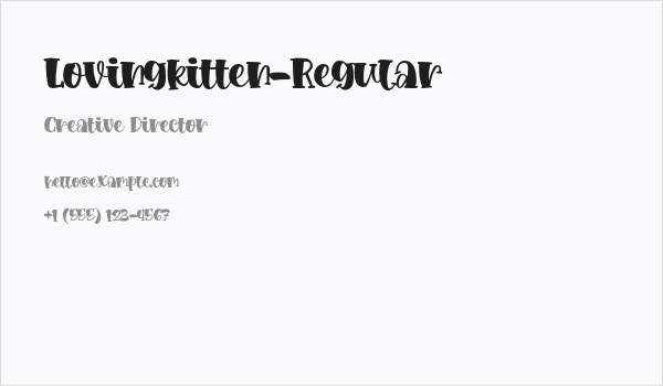 Lovingkitten-Regular Business Card