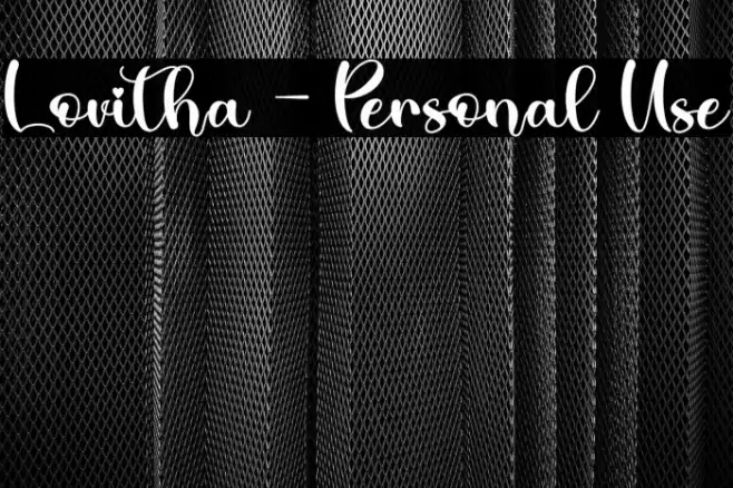 Lovitha - Personal Use Font examples