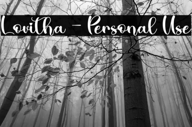 Lovitha - Personal Use Font examples