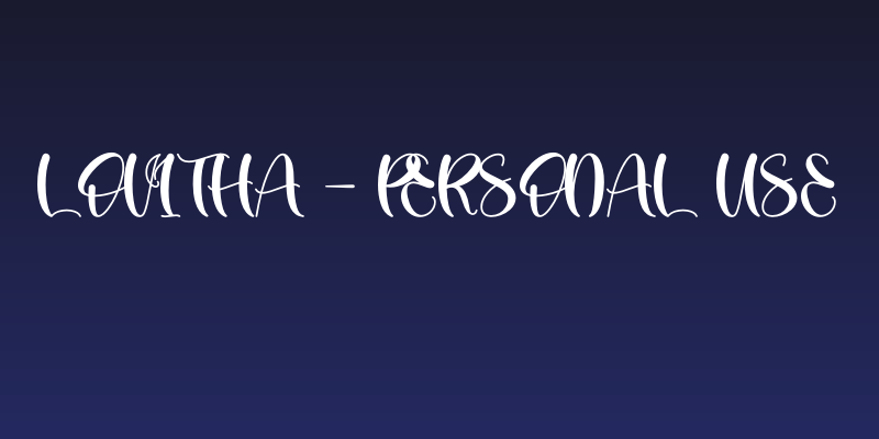 Lovitha - Personal Use Social Header