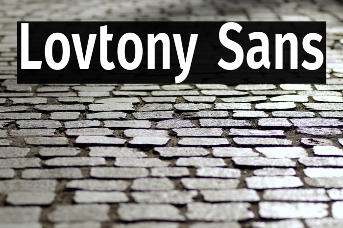 Lovtony Sans Example 1