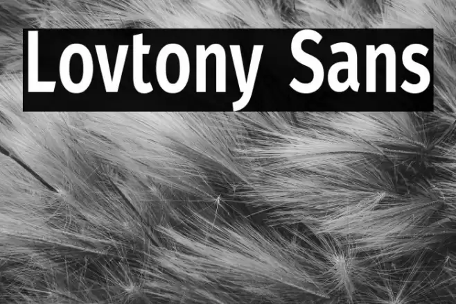 Lovtony Sans Font examples
