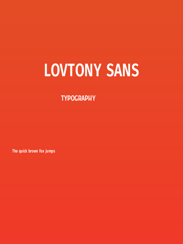 Lovtony Sans Poster