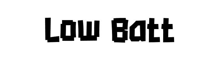 Low Batt  Descarca Fonturi Gratis