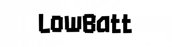 Low Batt  Free Fonts Download