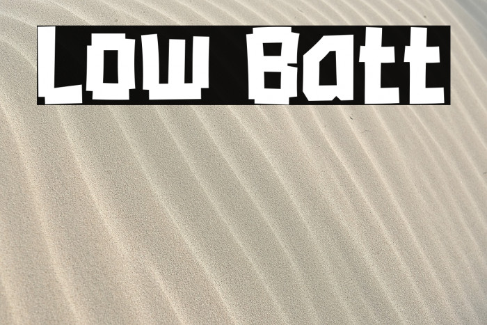 Low Batt Font examples