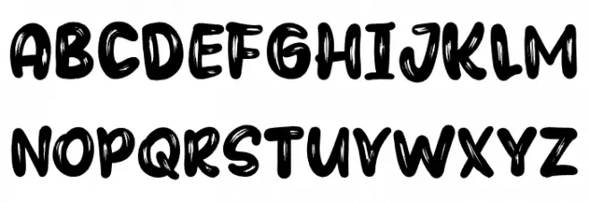 Low Budget Schriftart Groß