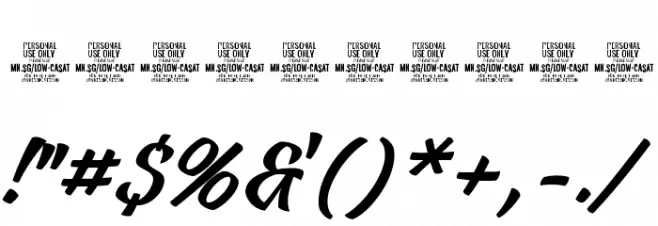 Low Casat Light PERSONAL USE Font OTHER CHARS