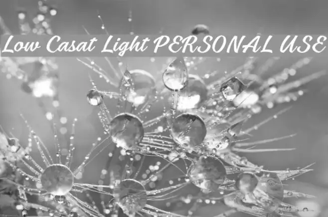 Low Casat Light PERSONAL USE Example 2
