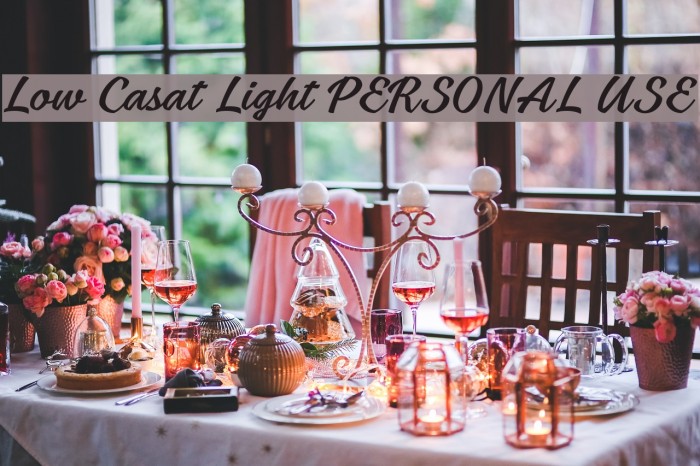 Low Casat Light PERSONAL USE Font examples