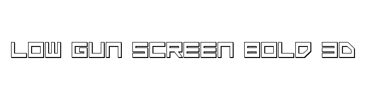 Low Gun Screen Bold 3D Шрифта