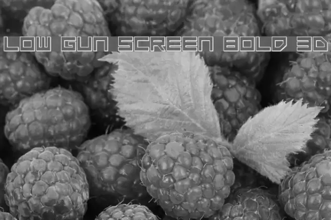 Low Gun Screen Bold 3D Шрифта examples