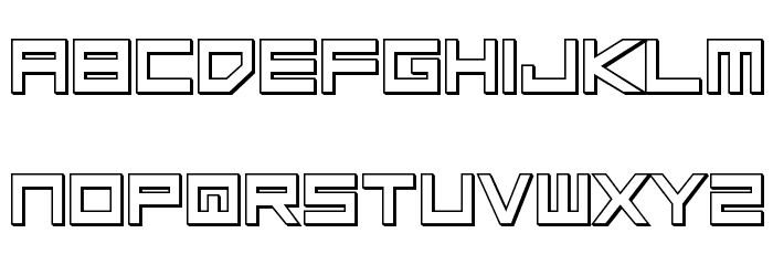 Low Gun Screen Bold 3D Font LOWERCASE