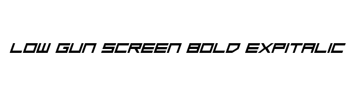 Low Gun Screen Bold ExpItalic Font