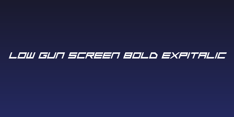 Low Gun Screen Bold ExpItalic Social Header