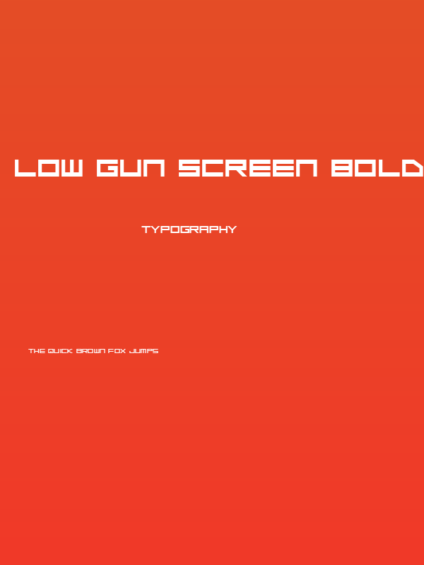 Low Gun Screen Bold Expanded Poster