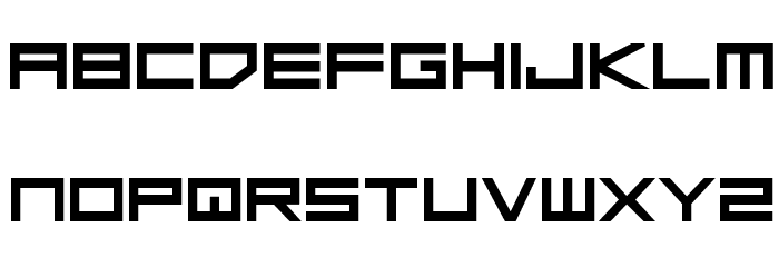 Low Gun Screen Bold Expanded Font LOWERCASE