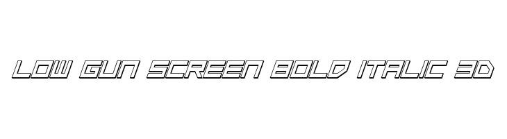 Low Gun Screen Bold Italic 3D  les polices de caractères gratuit tlcharger