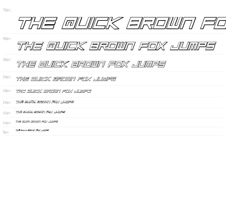 Low Gun Screen Bold Italic 3D Waterfall