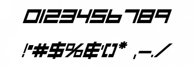 Low Gun Screen Bold Italic Font OTHER CHARS