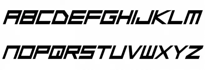 Low Gun Screen Bold Italic 字体 大写