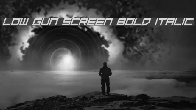 Low Gun Screen Bold Italic Font examples